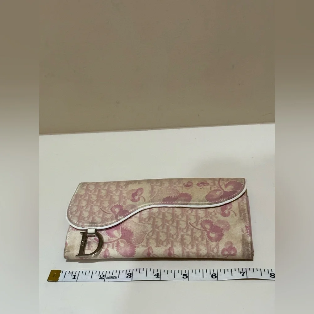 *Extremely Rare* Cherry Blossom Dior Saddle Long Wallet